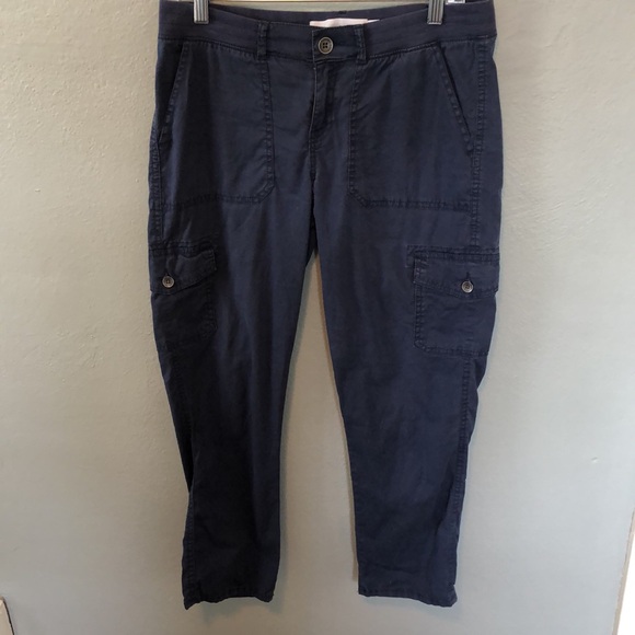Sonoma Women’s Navy Cargo Capri Pants Size 6 - Picture 2 of 11